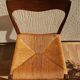 3 Niels Otto Moller chairs in teak and straw 60s