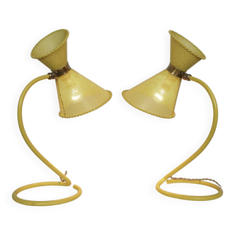 Set of two Mathieu Mategot desk lights