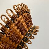 Corbeille 19e en osier brodé des vanniers art populaire