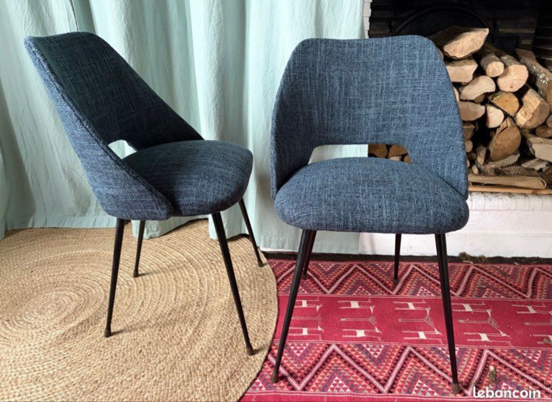 Paire de chaise gondole vintage 