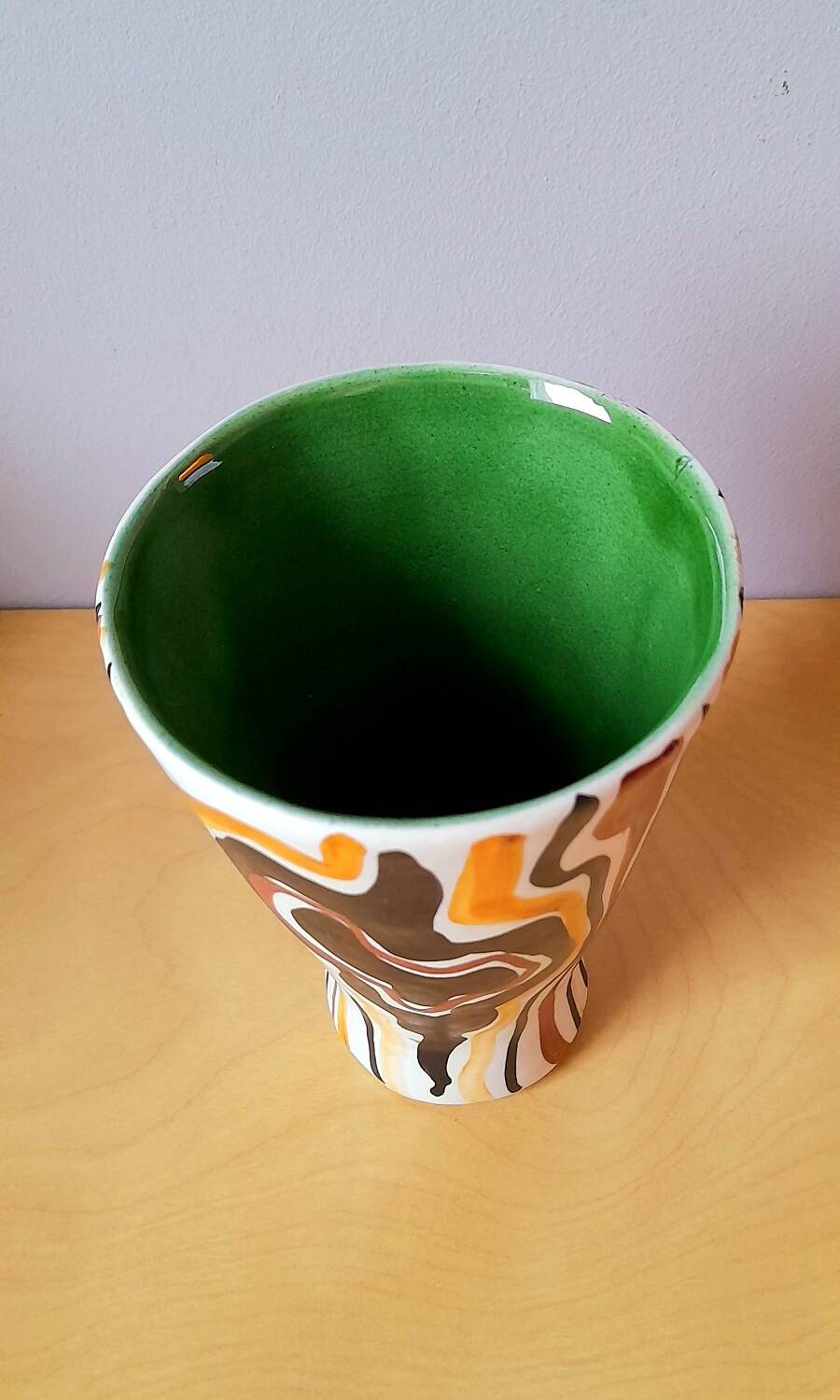 Enamelled ceramic vase 60s