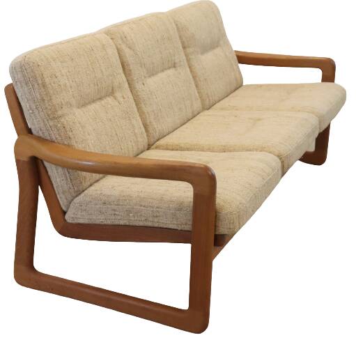 Holstebro deense vintage teak bank 'Karstoff'