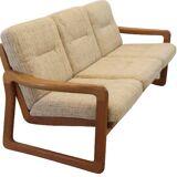 Holstebro deense vintage teak bank 'Karstoff'