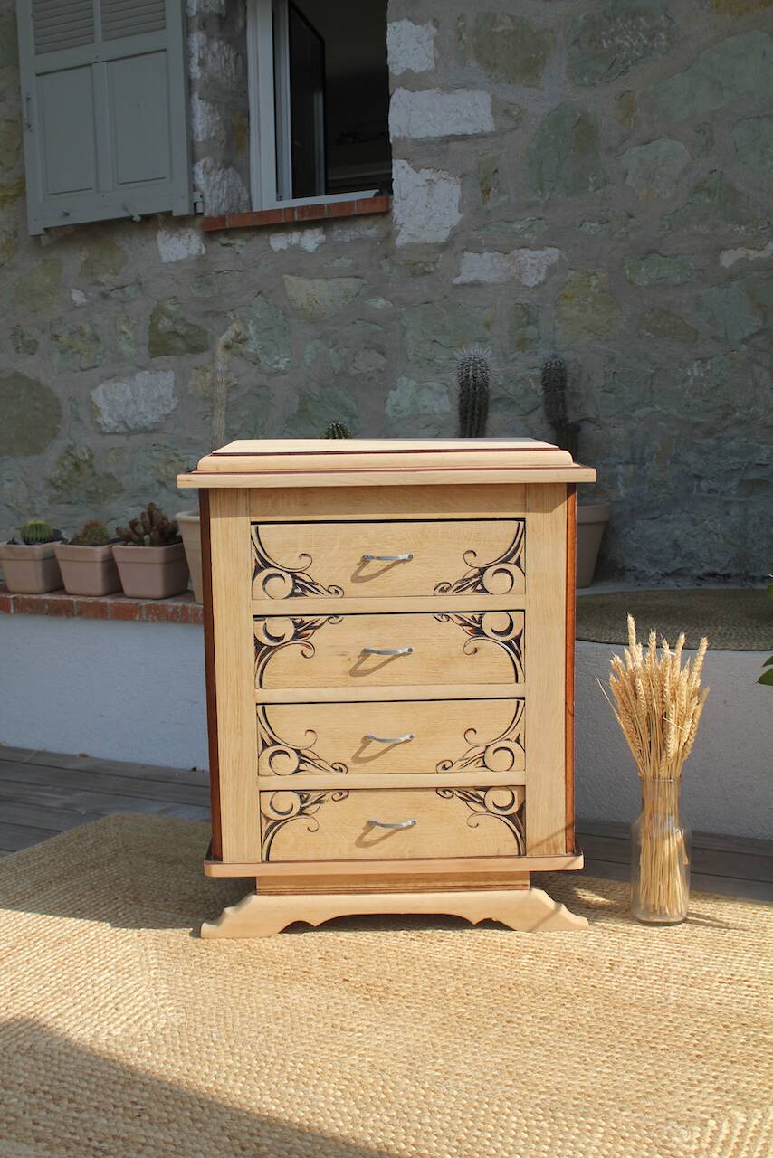 Small art deco chest of drawers