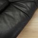 Black leather sofa, Italian design, 1960s, made in Italy