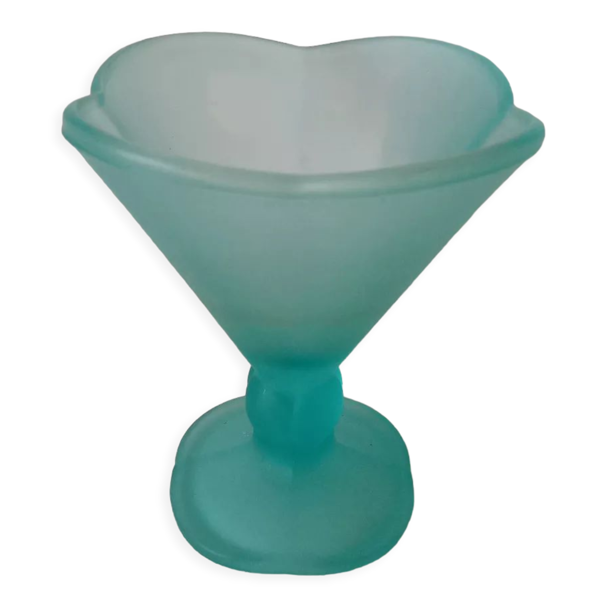 Vintage glass cut mint green pastel Italy