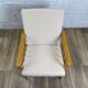 Reupholstered Scandinavian oak armchair, Eastern European origin, 70s-80s