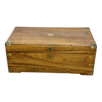 Coffre malle marine coloniale en camphrier XIXeme