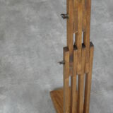 Lampe de table en bois grue rétro vintage