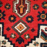 Tapis Vintage Hamadan en Laine (74cm x 140cm), Années 1970, Élégance Tradit