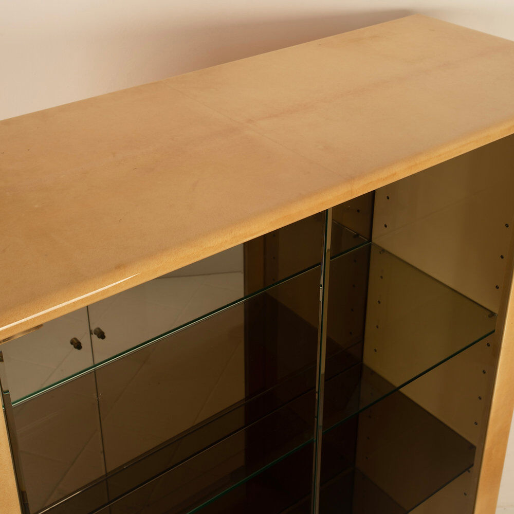 Parchment cabinet by Aldo Tura for Tura Milano