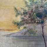 Ancient painting on canvas