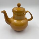 Yellow ceramic teapot