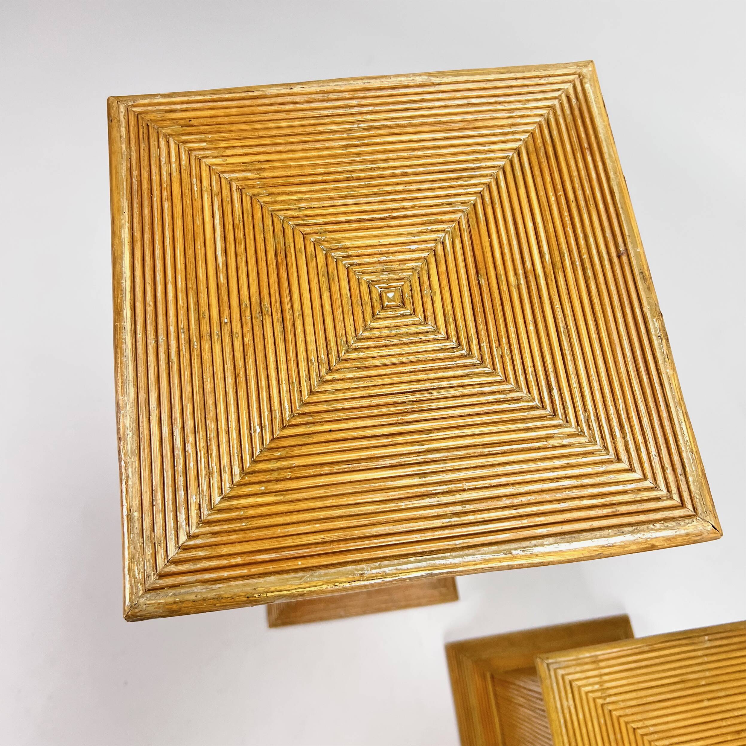 Set of 2 bohemian plant stands, 1970s