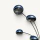 Vintage floor lamp with five chrome arms and a marble base.