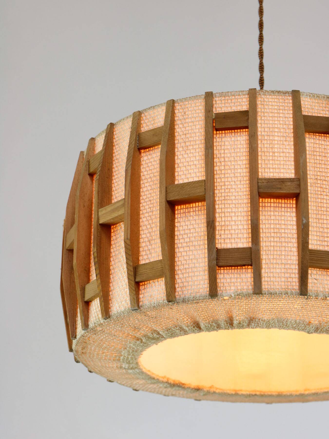 Mid-Century Danish Pendant Lamp in Teak, 1960s