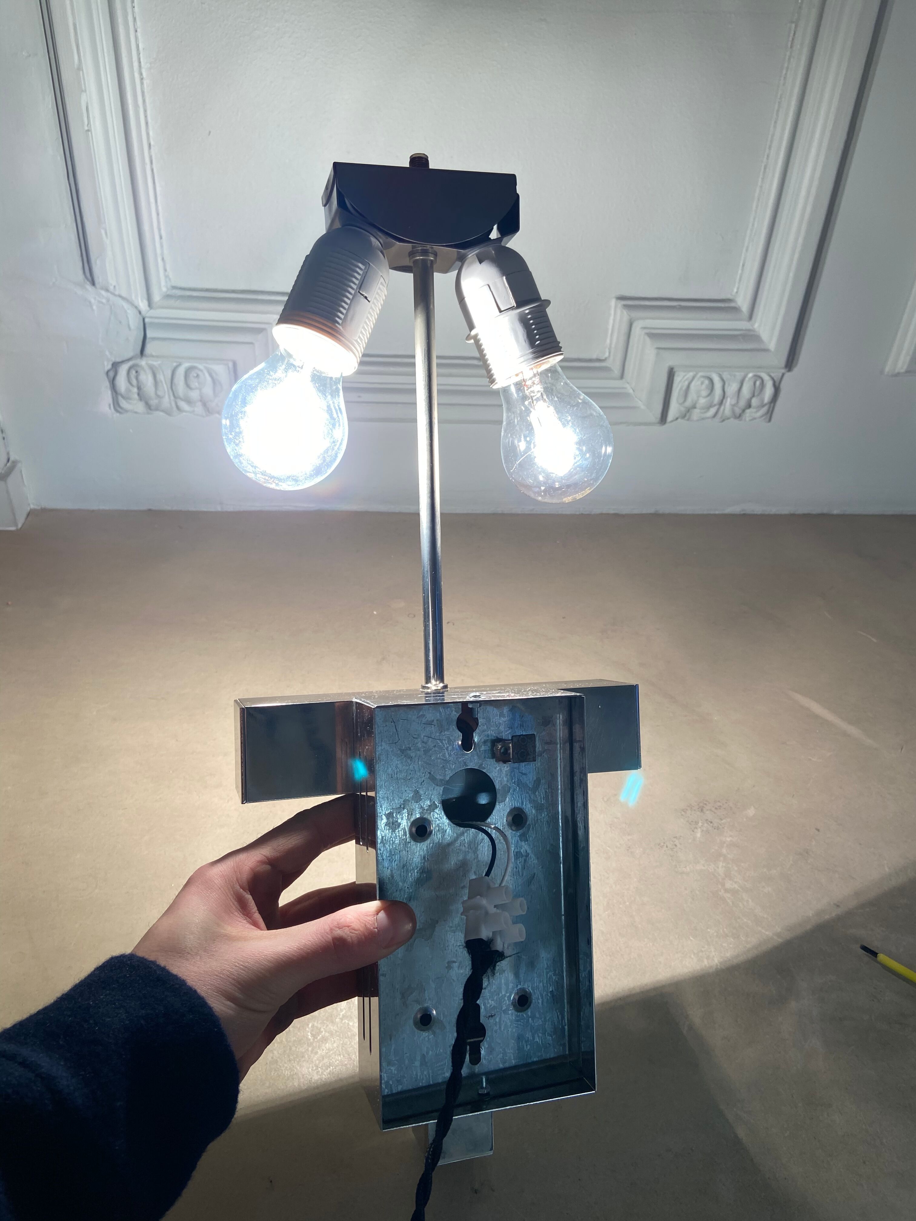 Pair of Lumica wall lamps, Italy, 1970s