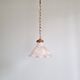 Suspension Holophane in ribbed transparent glass, 1930s