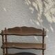Shelf, 3 shelves, turned wood and vintage varnish