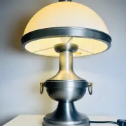 Metal Mushroom Table Lamp By Dijkstra Lampen, The Netherlands, 1960S