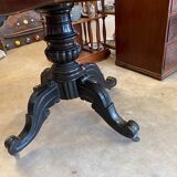 napoleon iii violin table mahogany top with drawers legs with castors