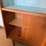 Vaisselier vitrine meuble de rangement vintage pieds compas