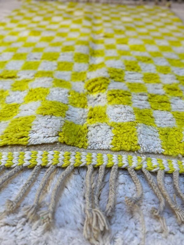 Tapis damier Yellowza 182x132cm