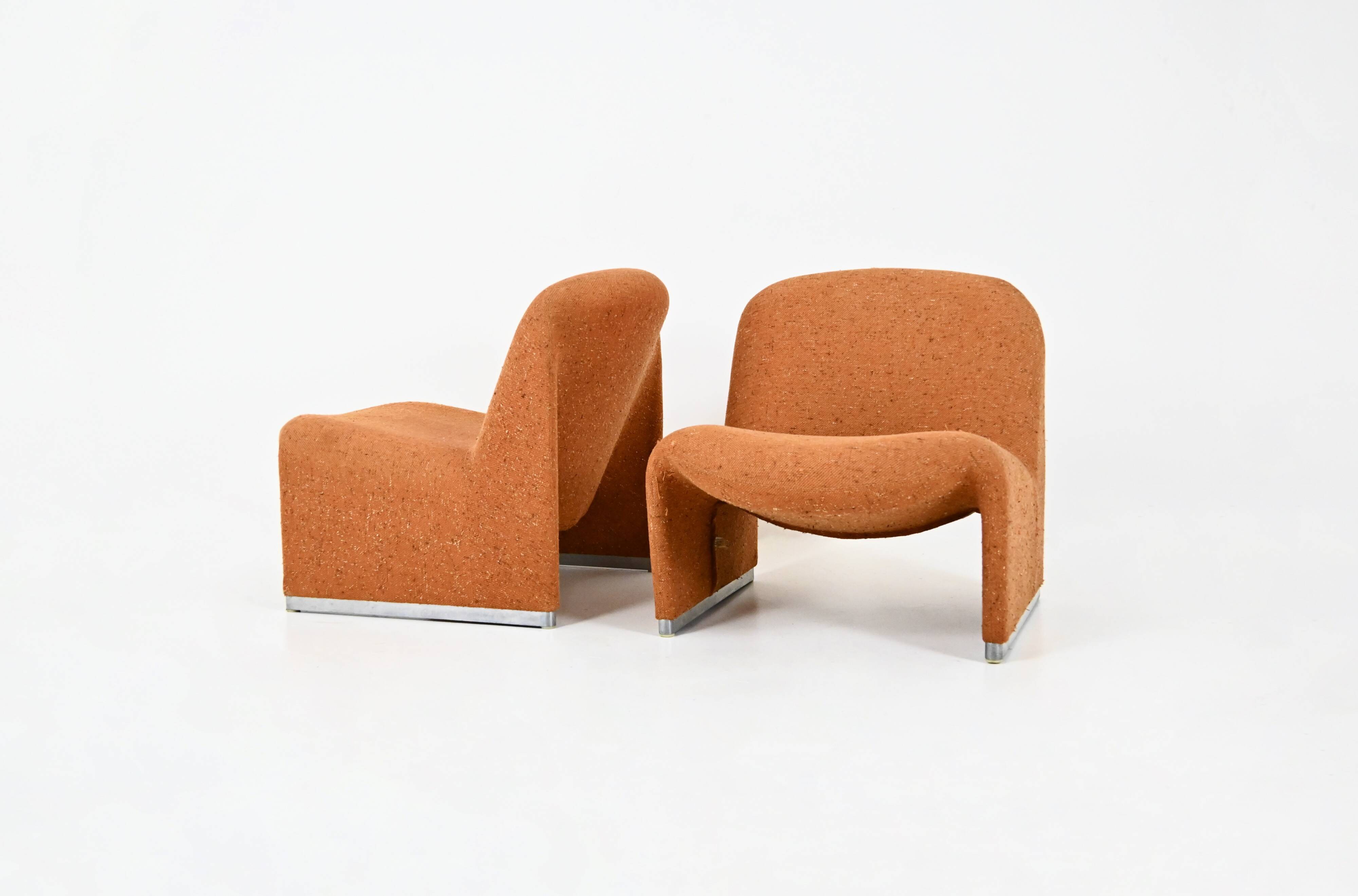 Pair of Alky Armchairs by Giancarlo Piretti for Anonima Castelli, 1970s