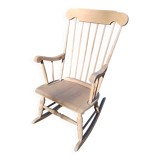 Rocking chair in raw beech
