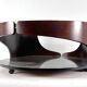 Mid-century modern wood round coffee table, italy 70s