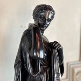 Diane de Gabies, bronze after the antique, black patina 19th century