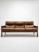 Three-seater cognac leather sofa, 1960s-1970s.