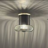 Applique spirale chromée Philippe Rogier pour Oxar France années 70