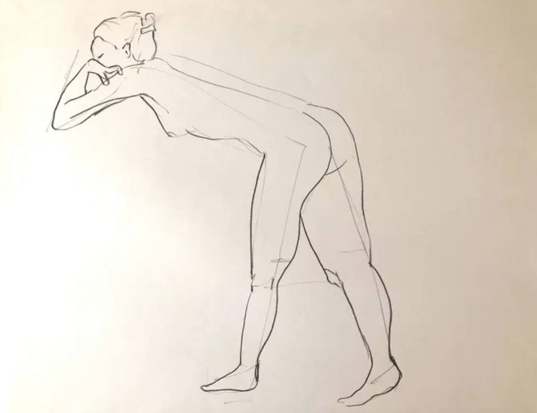 Nude pencil drawing