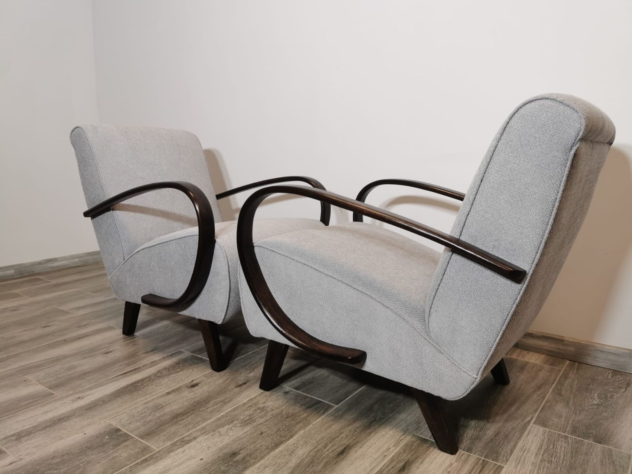 Fauteuils de Jindrich Halabala, années 1940, Set de 2