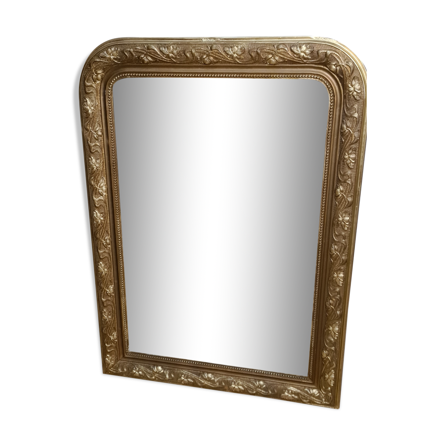 Mirror 1900 louis philippe in gilded wood 103x75cm