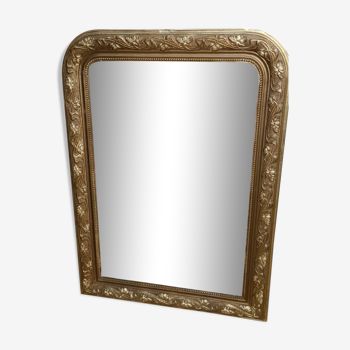 Mirror 1900 louis philippe in gilded wood 103x75cm