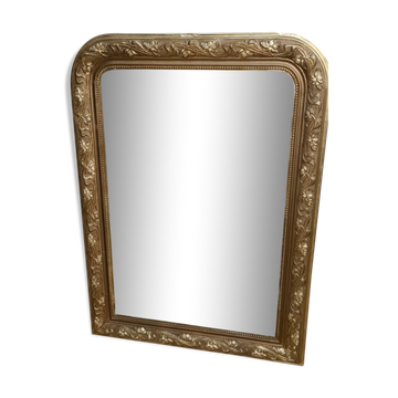Mirror 1900 louis philippe in gilded wood 103x75cm