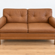Mid-century Scandinavian Peem Oy, 2-seater cognac leather sofa 1960s