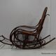 Rocking chair and his foot rest, in beech 1900