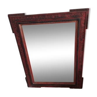 Miroir ancien rouge Bordeaux