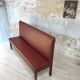 Bistro bench in burgundy leather