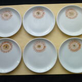 Set of 12 flat plates of St Amand 1710