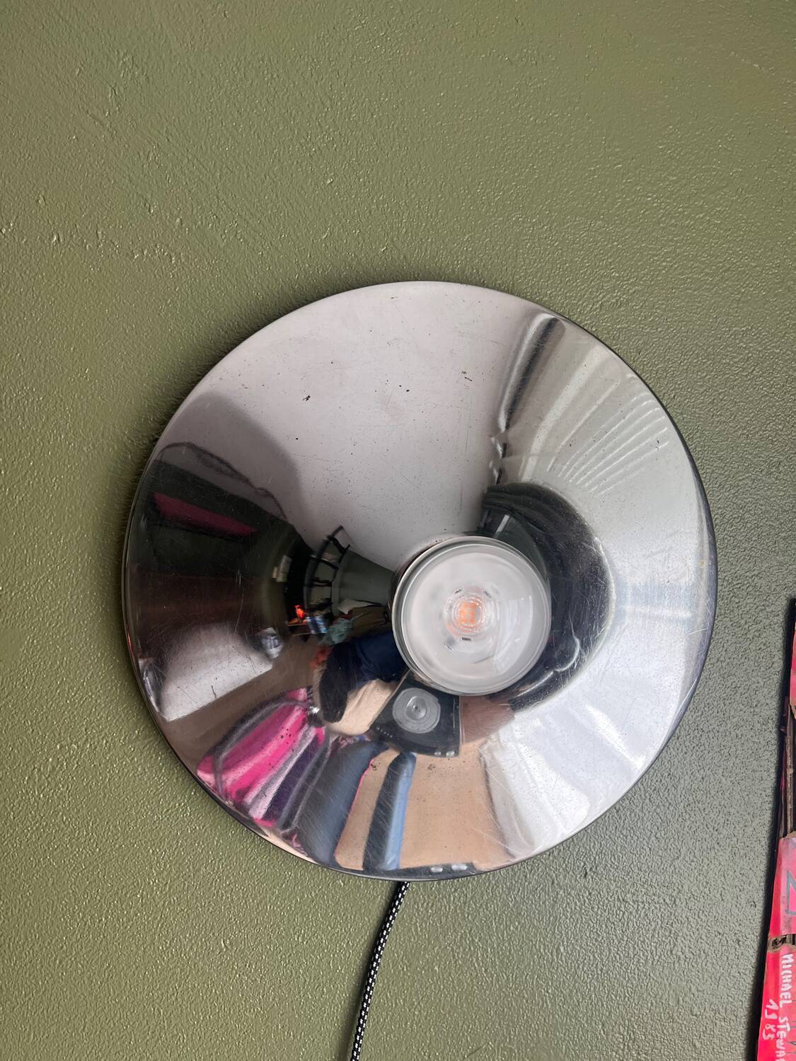 Chrome wall light