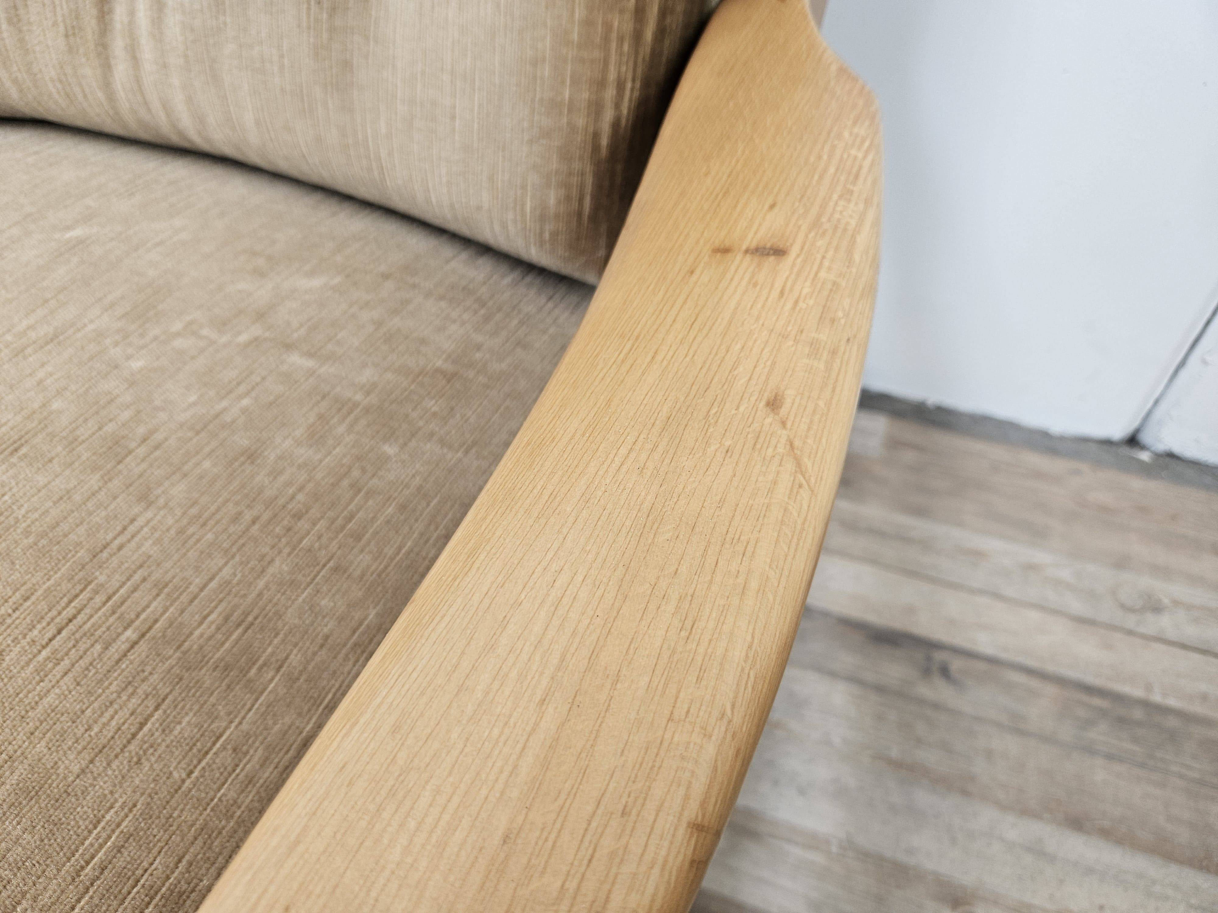 Canapé deux places années 70 en hêtre