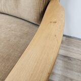 70s two seater sofa in beech