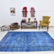 6x9 Classic Blue Turkish Rug, 191x272Cm