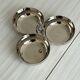 Silver stainless steel three-part serving platter