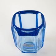 Vase en verre bleu, design danois, années 1960, fabriqué au Danemark
