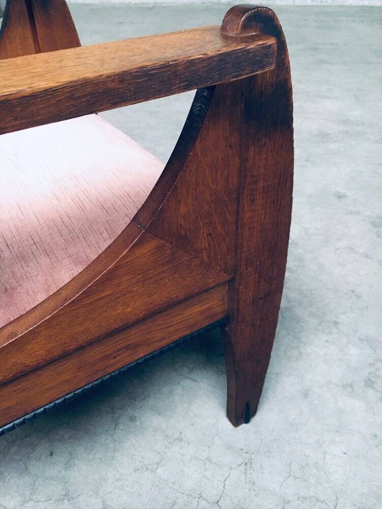 Dutch Art Deco Modernist Reclining Grand Armchair, Netherlands, 1920s